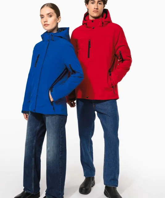 K651 - Gewatteerde softshell damesparka met capuchon Black