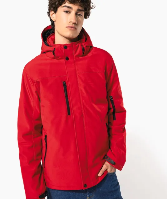 K650 - Gewatteerde softshell herenparka met capuchon Black