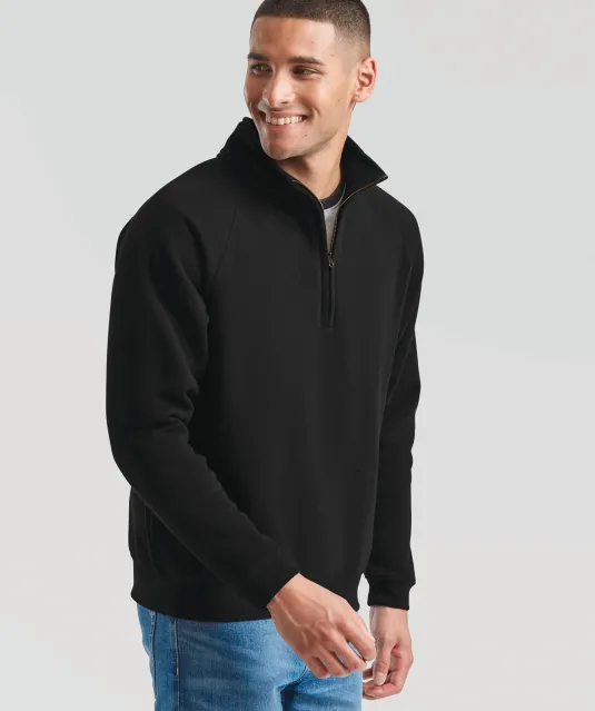 SC165 - Premium Sweater met Ritskraag (62-032-0) White