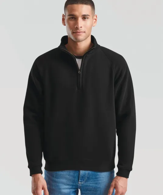 SC165 - Premium Sweater met Ritskraag (62-032-0) White