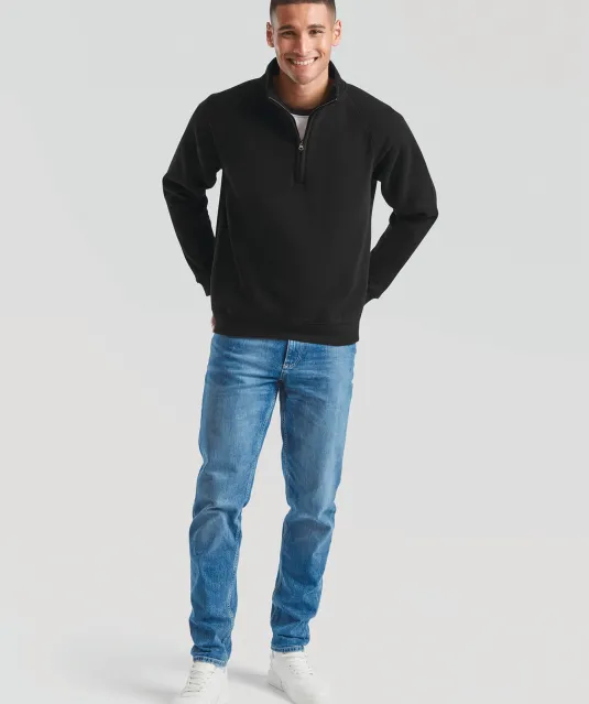SC165 - Premium Sweater met Ritskraag (62-032-0) White