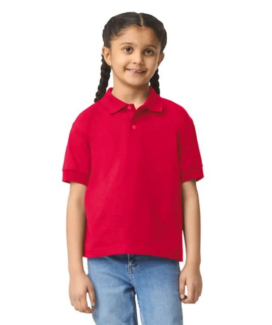 GI8800B - Dryblend Classic Fit Kinder Jersey Polo White