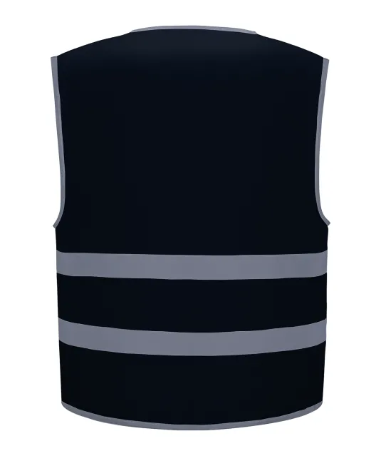 YHVW102CH - Veiligheidshesje met reflecterende zoom en strepen Navy