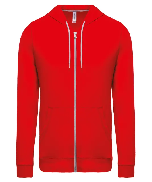 K438 - Vestje van licht katoen met capuchon Red