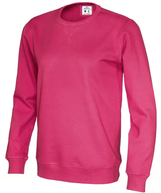 SWEATER CREW NECK UNISEX - GOTS GECERTIFICEERD Fuchsia