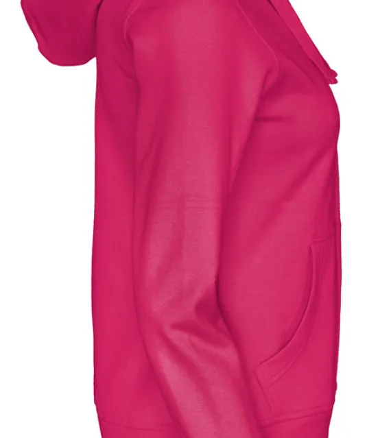 HOODIE FULL ZIP LADY - GOTS GECERTIFICEERD Fuchsia