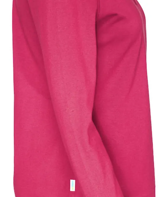 POLO PIQUE LONG SLEEVE LADY - GOTS GECERTIFICEERD Fuchsia