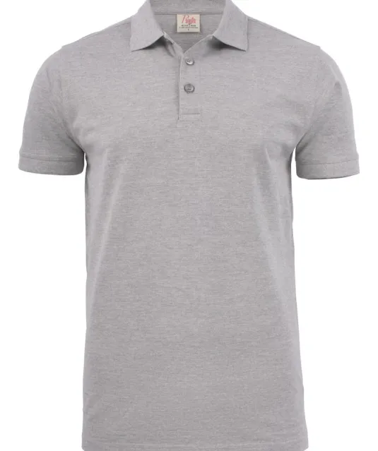 Surf Stretch Polo Pique Heren Grijs mélée