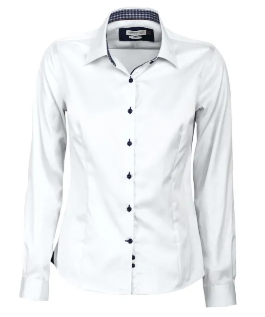 Red Bow 20 Hemd Dames Wit/marine