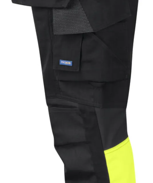 6524 SIGNALISATIEBROEK MET KNIEZAKKEN EN SPIJKERZAKKEN Geel/zwart