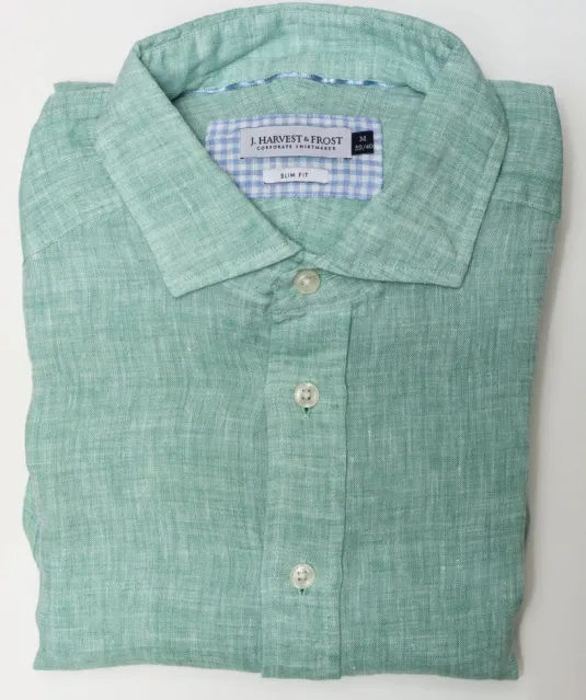 Indigo Bow 33  Hemd Regular Fit Heren Woudgroen