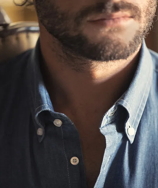 Jupiter Hemd Heren Denim blauw