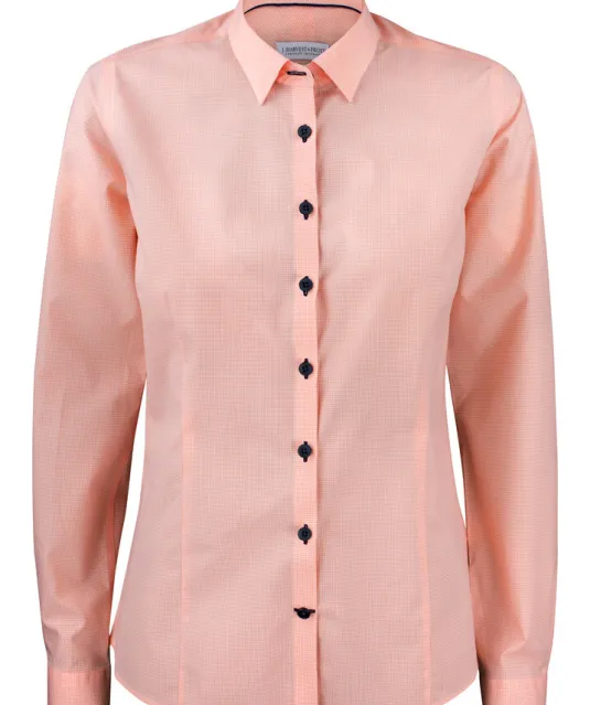 Purple Bow 141  Hemd Dames Oranje/geruit