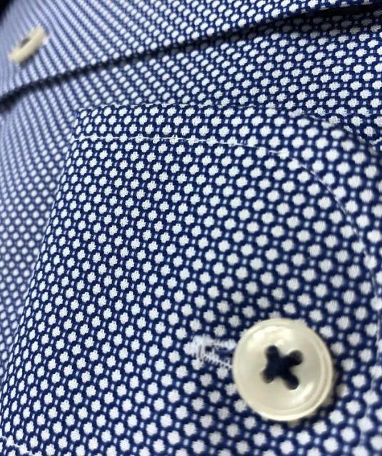 Purple Bow 48  Hemd Regular Fit Heren Blauw patroon