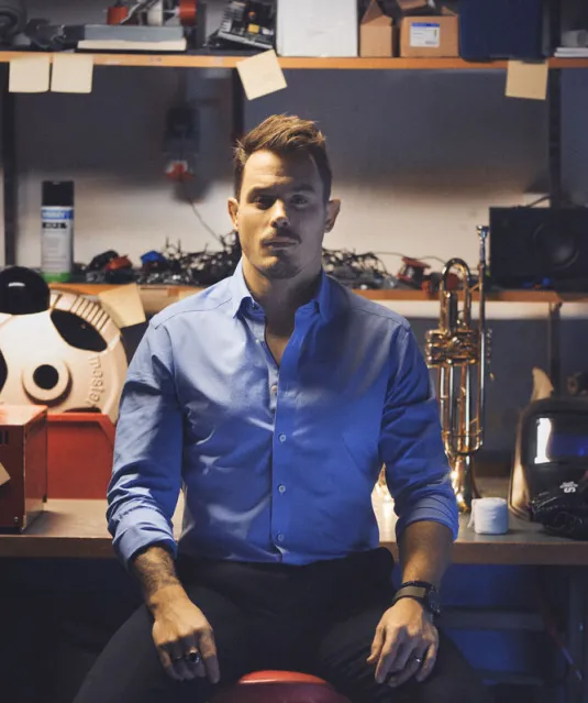 Purple Bow 141  Hemd Slim Fit Man Oranje/geruit