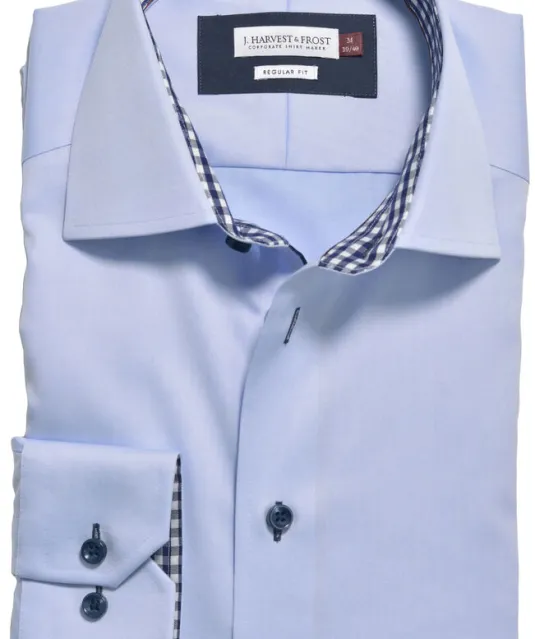 Red Bow 20  Hemd Slim Fit Heren Hemelsblauw/marine