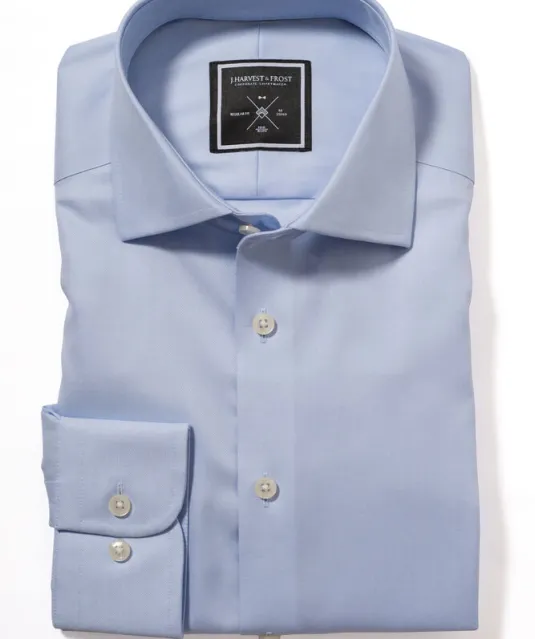 Black Bow 60  Hemd Slim Fit Heren Lichtblauw