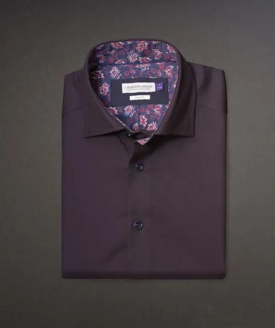 Purple Bow 142  Hemd Slim Fit Heren Paars