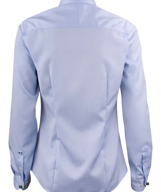 Green Bow 01  Hemd Dames Lichtblauw
