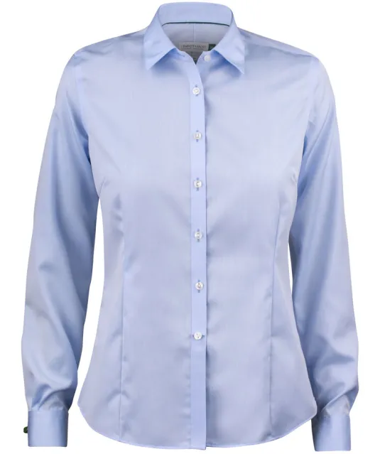 Green Bow 01  Hemd Dames Lichtblauw