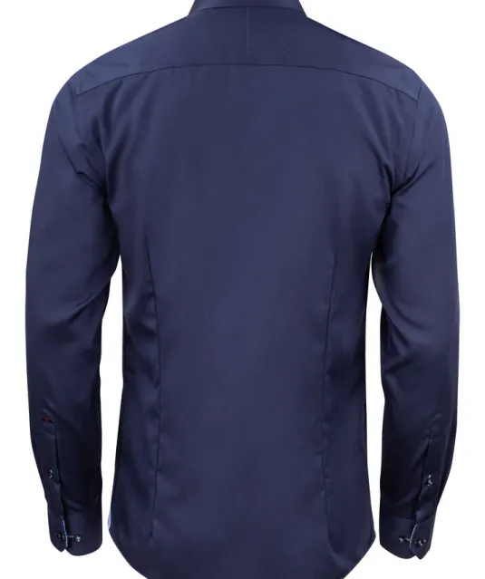 Red Bow 20  Hemd Slim Fit Heren Denim blauw