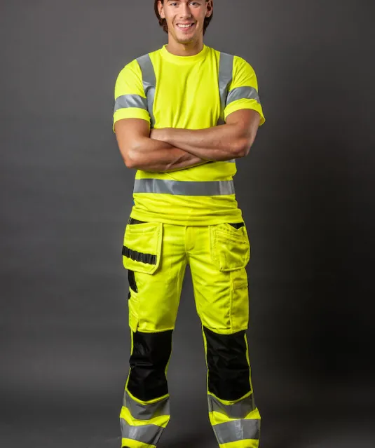 6030 SIGNALISATIET-SHIRT EN ISO 20471 KLASSE 3 Geel