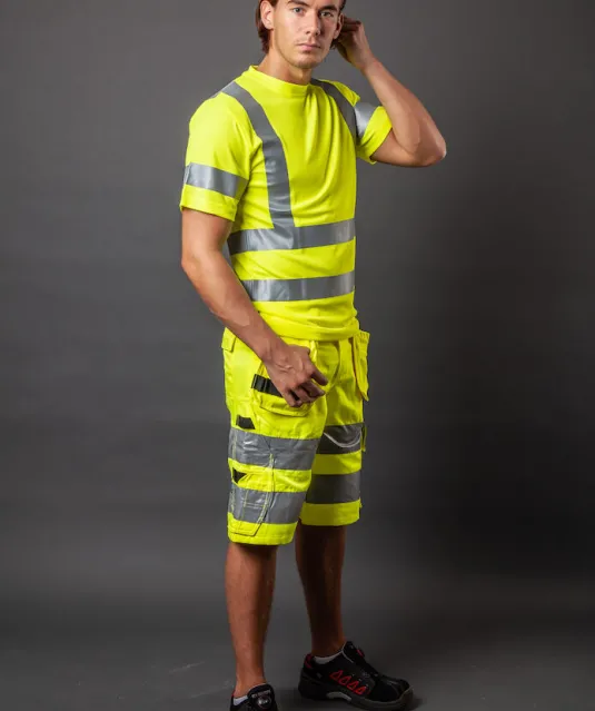 6030 SIGNALISATIET-SHIRT EN ISO 20471 KLASSE 3 Geel