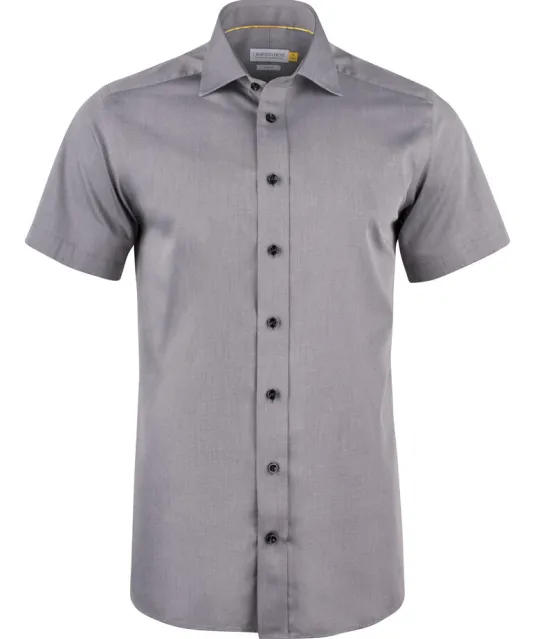 Yellow Bow 50 S/S Hemd Slim Fit Heren Grijs mélée