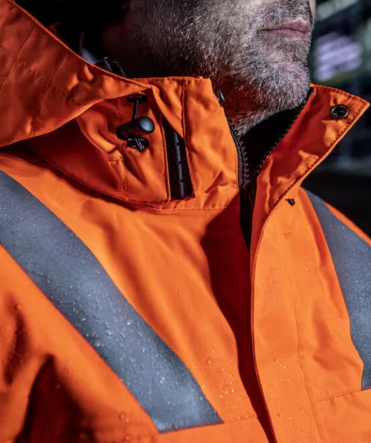 6418 GEVOERDE SIGNALISATIEJAS EN ISO 20471 KLASSE 3 Geel