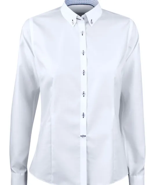 Red Bow 121  Hemd Dames Wit