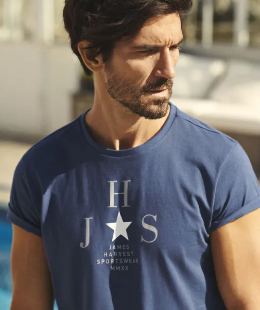 American U T-Shirt Heren Wit