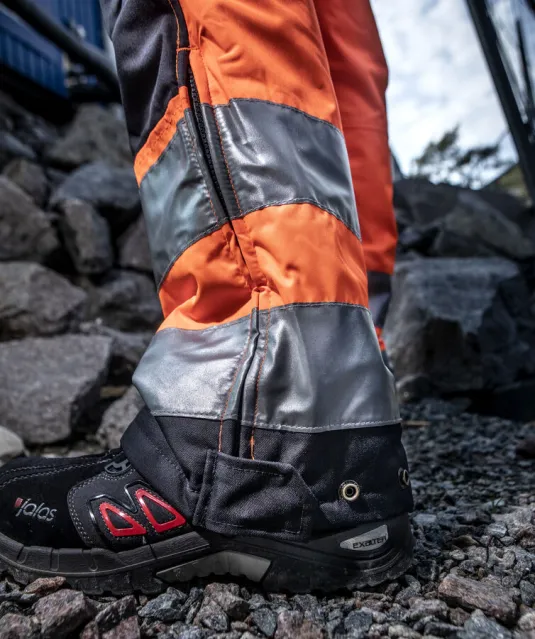 6514 GEVOERDE SIGNALISATIEREGENBROEK EN ISO 20471 KLASSE 2 Geel