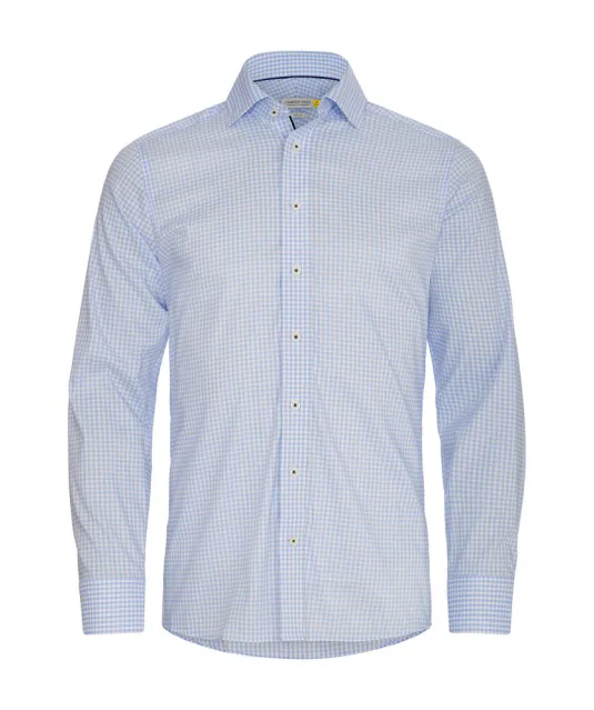 Yellow Bow 53  Hemd Regular Fit Heren Lichtblauw