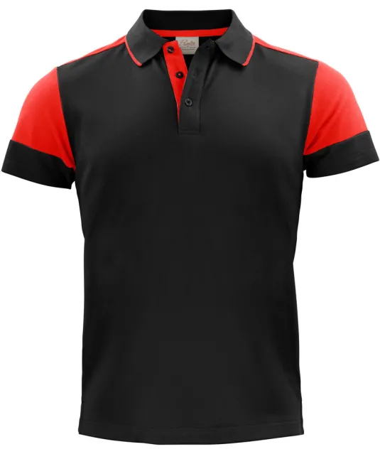 Prime Polo Heren Zwart/rood