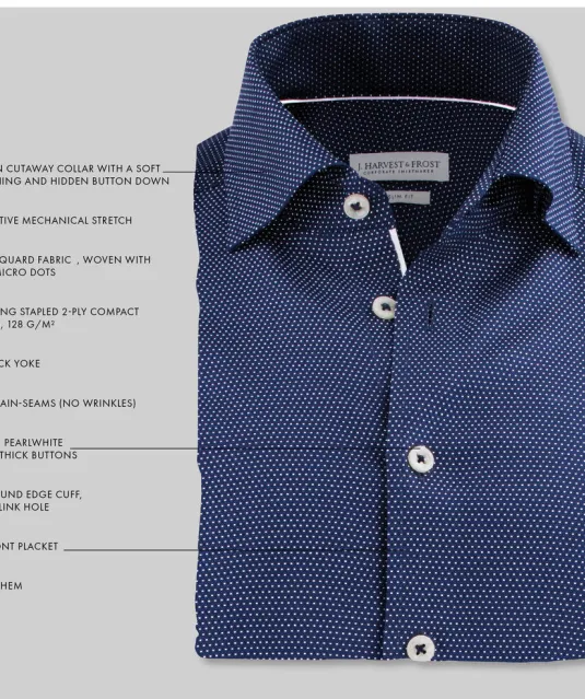 Purple Bow 49  Hemd Slim Fit Heren Marine