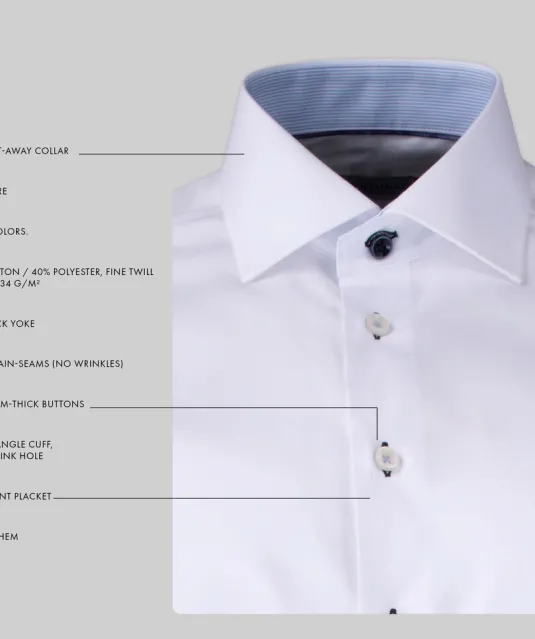 Yellow Bow 51  Hemd Slim Fit Heren Ecru