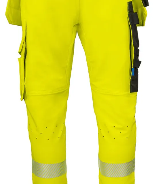 6527 SIGNALISATIESTRETCHBROEK MET SPIJKERZAKKEN EN 37,5™ TECHNOLOGIE EN ISO 20471 KLASSE 2 Geel/zwart