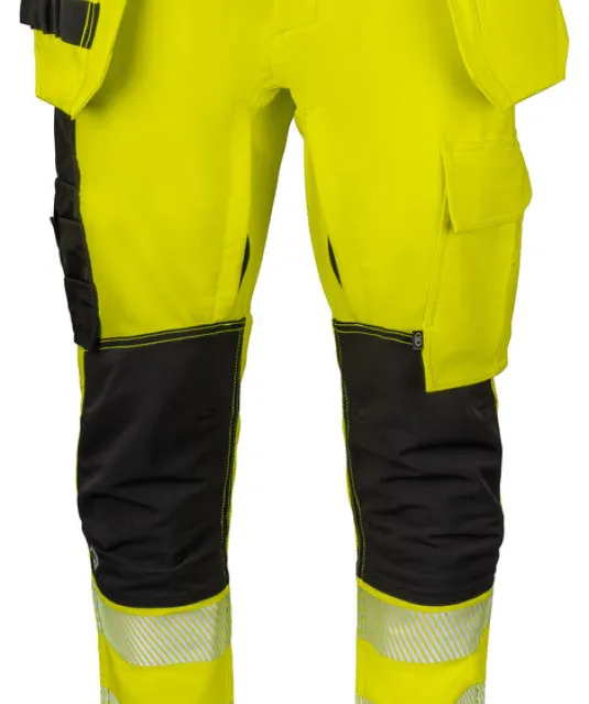6527 SIGNALISATIESTRETCHBROEK MET SPIJKERZAKKEN EN 37,5™ TECHNOLOGIE EN ISO 20471 KLASSE 2 Geel/zwart