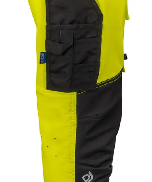 6527 SIGNALISATIESTRETCHBROEK MET SPIJKERZAKKEN EN 37,5™ TECHNOLOGIE EN ISO 20471 KLASSE 2 Geel/zwart