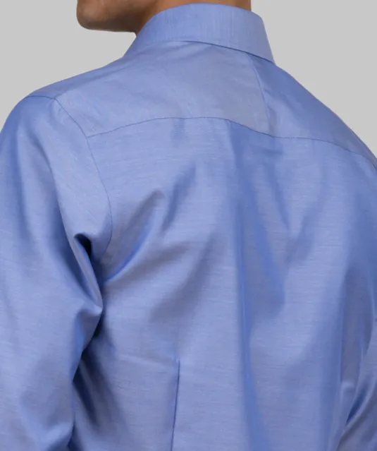 Green Bow 01  Hemd Slim Fit Heren Middenblauw