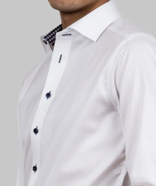 Red Bow 20  Hemd Slim Fit Heren Wit/marine