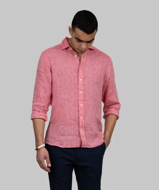 Indigo Bow 33  Hemd Slim Fit Heren Rood