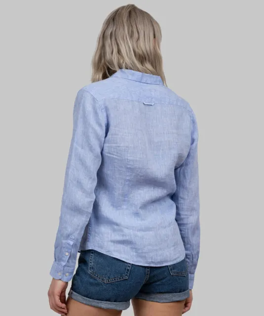 Indigo Bow 33  Hemd Dames Hemelsblauw