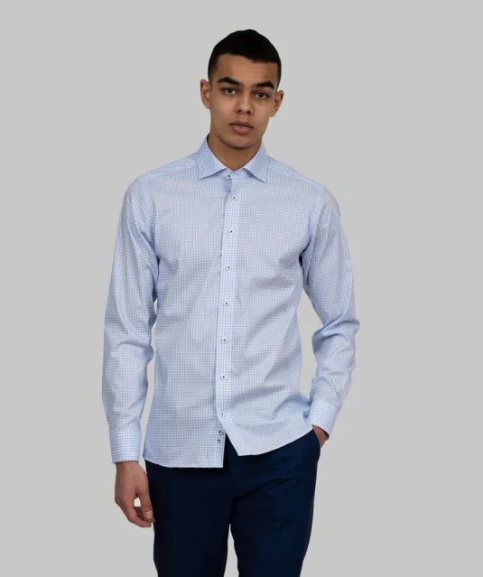 Yellow Bow 53  Hemd Slim Fit Heren Lichtblauw