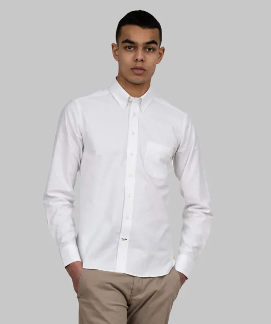 Yellow Bow 54  Hemd Slim Fit Heren Wit