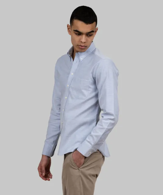 Yellow Bow 54  Hemd Slim Fit Heren Lichtblauw