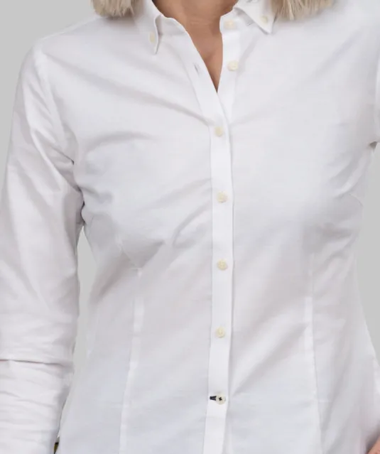 Yellow Bow 54  Hemd Dames Wit