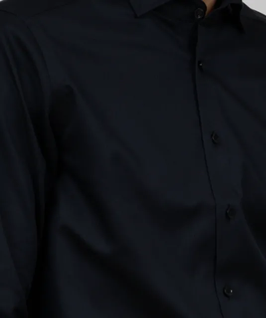 Black Bow 60  Hemd Slim Fit Heren Zwart