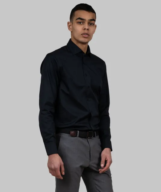Black Bow 60  Hemd Slim Fit Heren Zwart