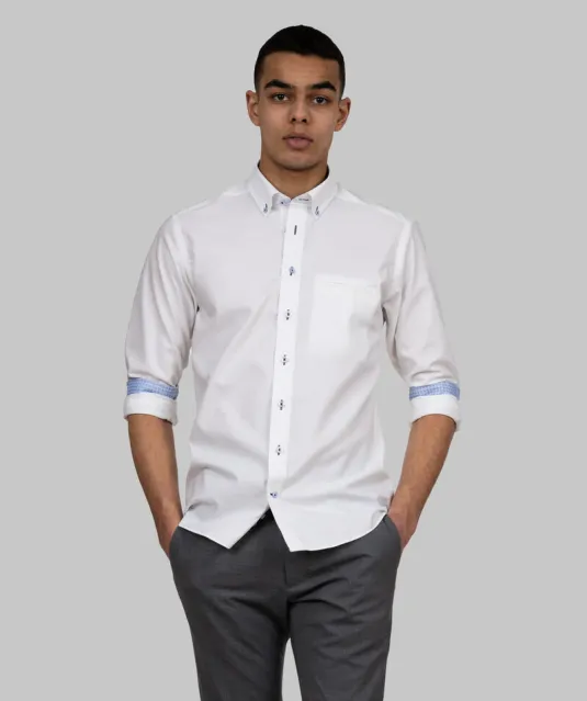 Red Bow 121  Hemd Slim Fit Heren Wit